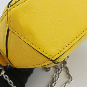 Secondhand Loewe Puzzle Nano Yellow Leather A510U98X01 shoulderbag | stylenewstar