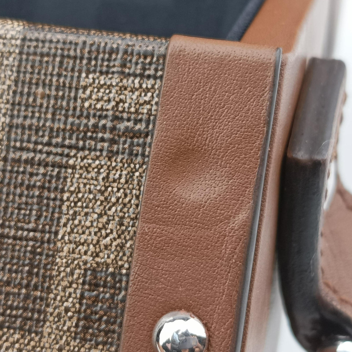 Pre-owned Fendi Zucca Trunk Brown PVC Coated Canvas × Leather 7VA498 shoulderbag | stylenewstar