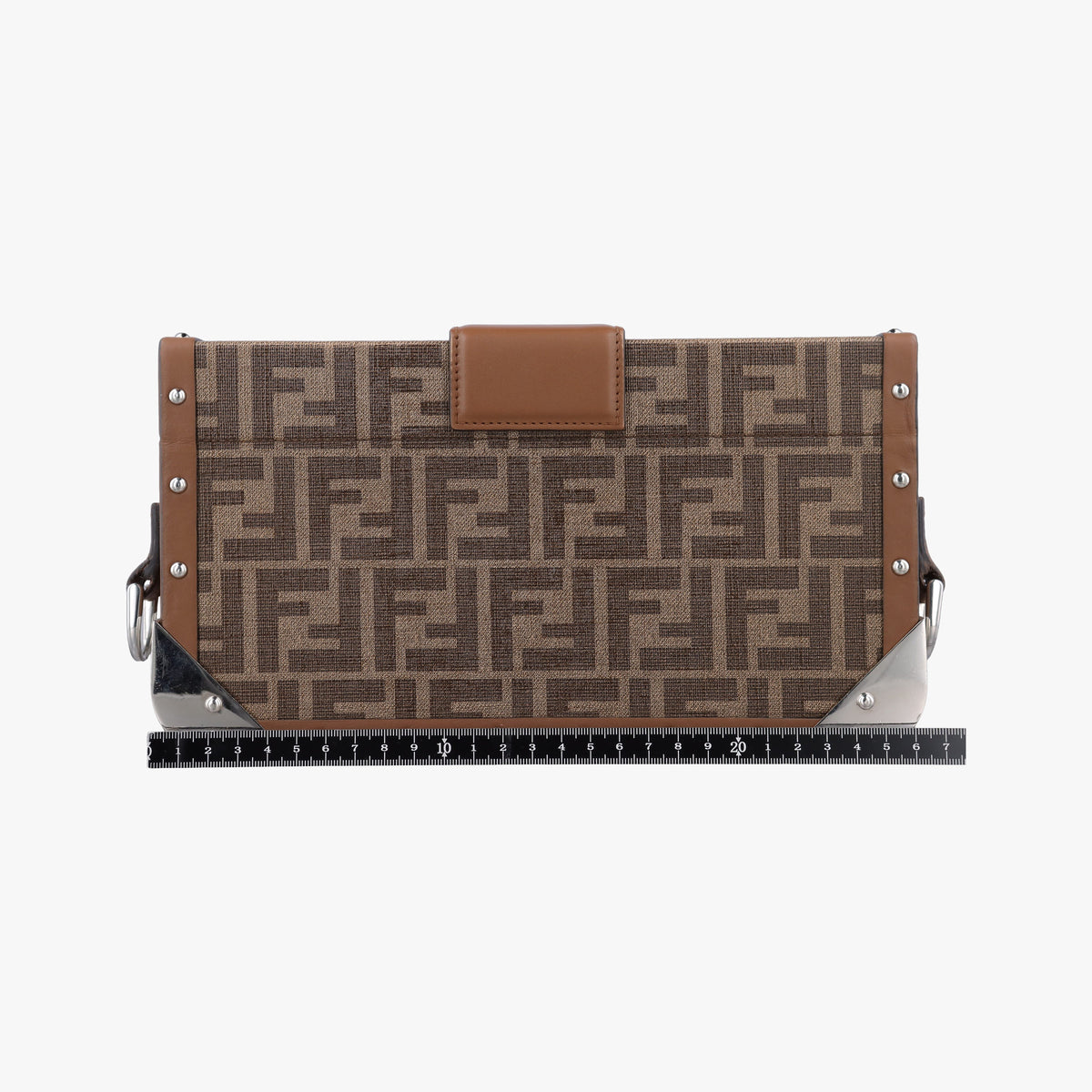 Pre-owned Fendi Zucca Trunk Brown PVC Coated Canvas × Leather 7VA498 shoulderbag | stylenewstar