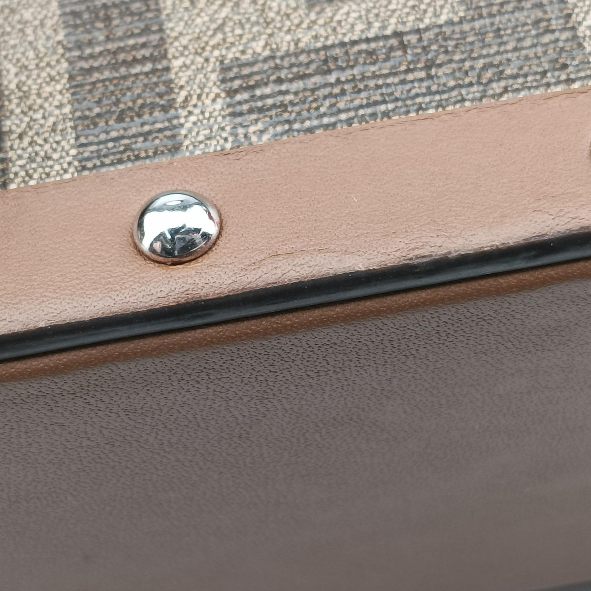 Pre-owned Fendi Zucca Trunk Brown PVC Coated Canvas × Leather 7VA498 shoulderbag | stylenewstar