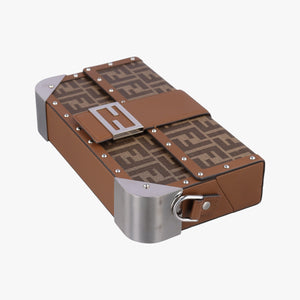Pre-owned Fendi Zucca Trunk Brown PVC Coated Canvas × Leather 7VA498 shoulderbag | stylenewstar