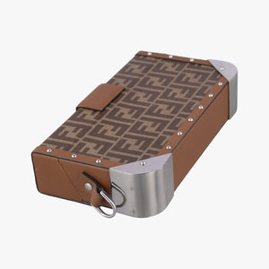 Pre-owned Fendi Zucca Trunk Brown PVC Coated Canvas × Leather 7VA498 shoulderbag | stylenewstar