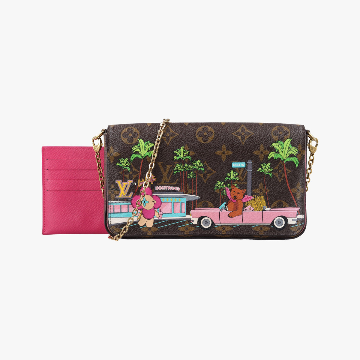Pre-owned Louis Vuitton Pochette Felicie Vivienne Brown×multi Monogram canvas M80859 shoulderbag | stylenewstar