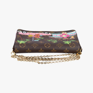 Pre-owned Louis Vuitton Pochette Felicie Vivienne Brown×multi Monogram canvas M80859 shoulderbag | stylenewstar