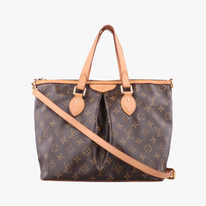 Pre-owned Louis Vuitton PALERMO PM brown Monogram Canvas M40145 shoulderbag | stylenewstar