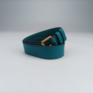 Pre-owned Gucci GG Marmont Blue velour 476434 bum bag/waist bag | stylenewstar