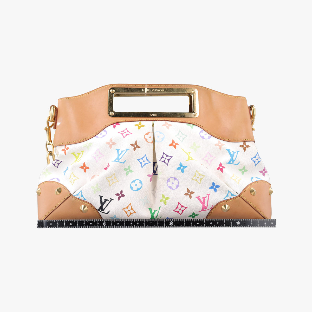 Pre-owned Louis Vuitton JUDY MM white Monogram Multicolor M40255 shoulderbag | stylenewstar