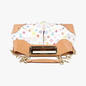 Pre-owned Louis Vuitton JUDY MM white Monogram Multicolor M40255 shoulderbag | stylenewstar