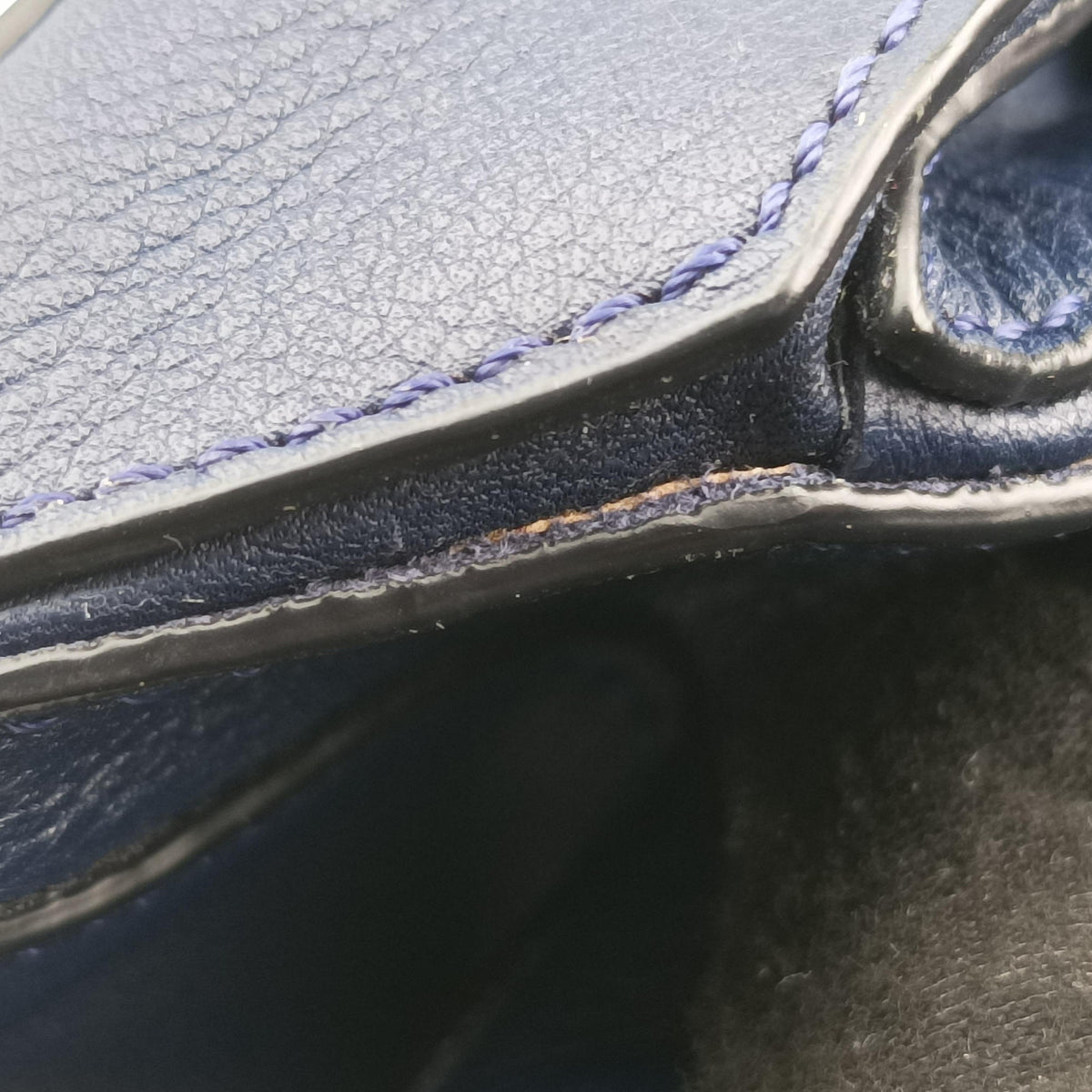 Pre-owned Loewe Puzzle Blue Leather  handbag | stylenewstar