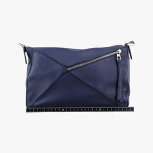 Pre-owned Loewe Puzzle Blue Leather  handbag | stylenewstar
