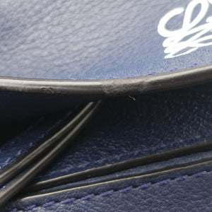 Pre-owned Loewe Puzzle Blue Leather  handbag | stylenewstar