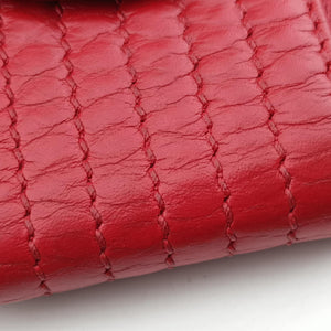 Pre-owned Fendi Baguette Chain Flap Red Leather 8BT129 shoulderbag | stylenewstar