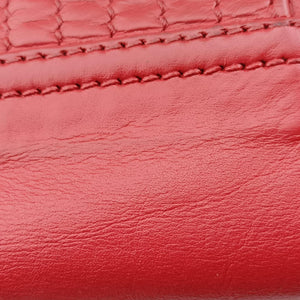 Pre-owned Fendi Baguette Chain Flap Red Leather 8BT129 shoulderbag | stylenewstar