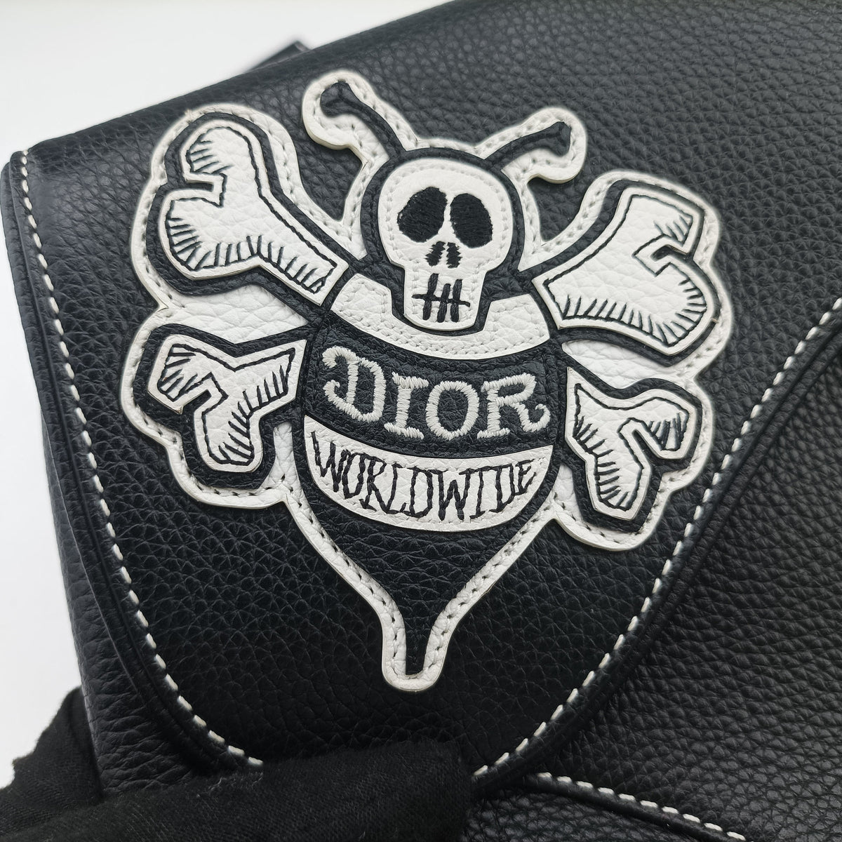 Pre-owned Christian Dior saddle Black Leather  bum bag/waist bag | stylenewstar