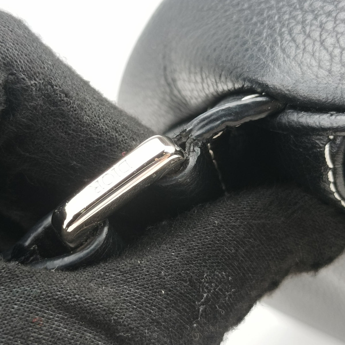 Pre-owned Christian Dior saddle Black Leather  bum bag/waist bag | stylenewstar