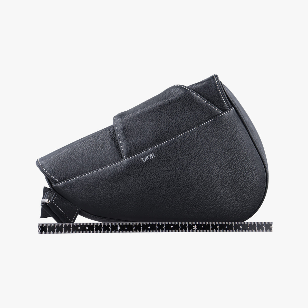 Pre-owned Christian Dior saddle Black Leather  bum bag/waist bag | stylenewstar