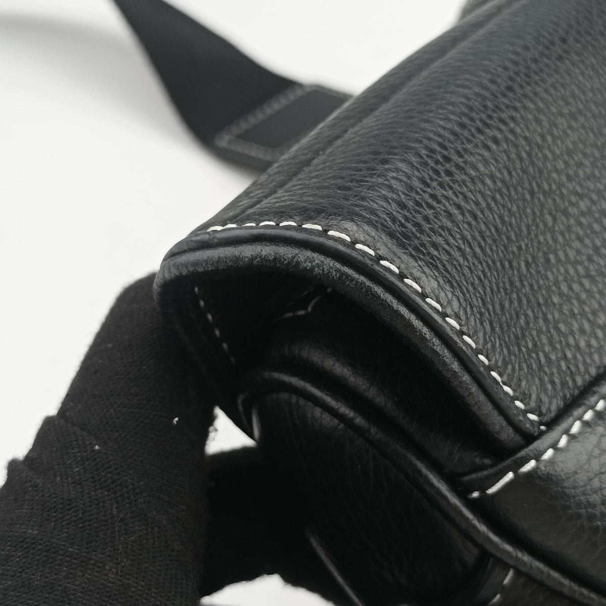 Pre-owned Christian Dior saddle Black Leather  bum bag/waist bag | stylenewstar