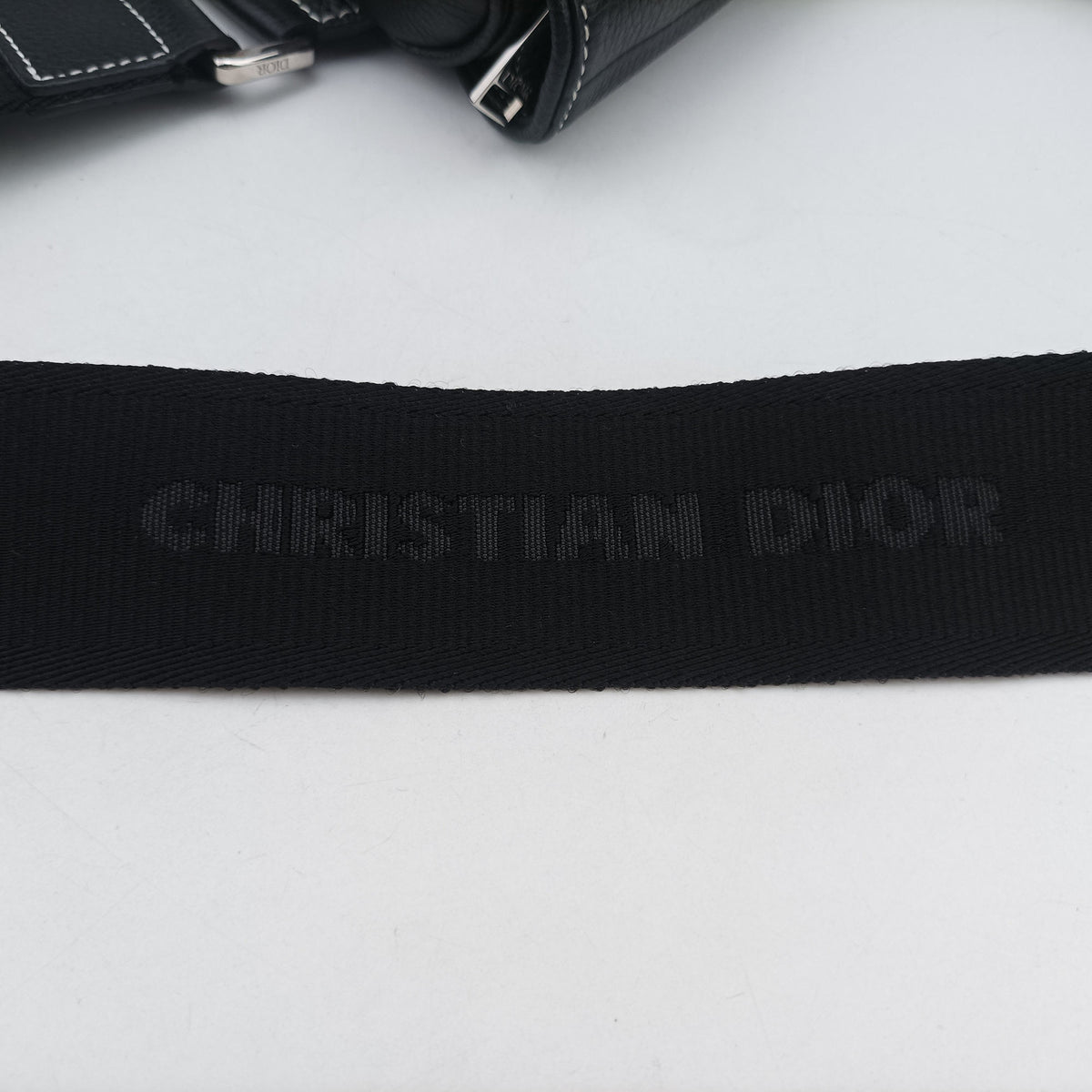 Pre-owned Christian Dior saddle Black Leather  bum bag/waist bag | stylenewstar