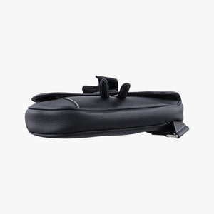Pre-owned Christian Dior saddle Black Leather  bum bag/waist bag | stylenewstar