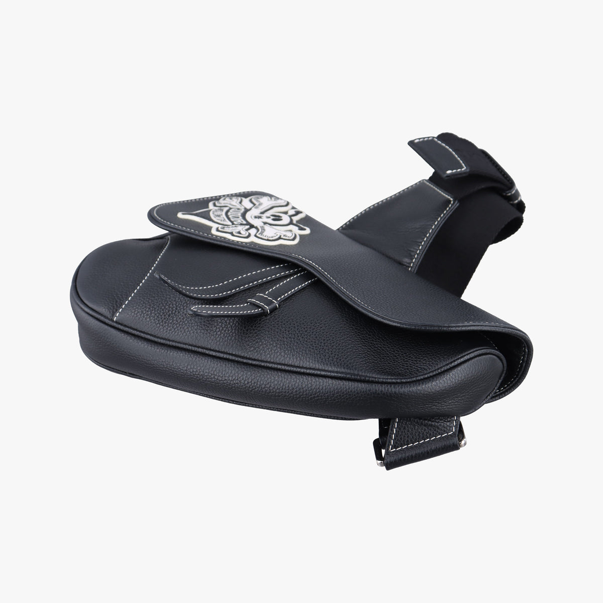 Pre-owned Christian Dior saddle Black Leather  bum bag/waist bag | stylenewstar