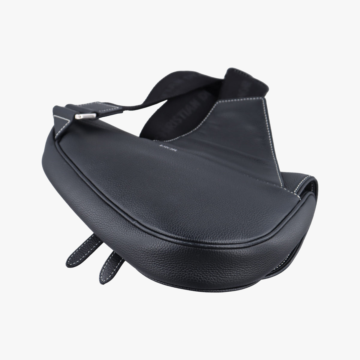 Pre-owned Christian Dior saddle Black Leather  bum bag/waist bag | stylenewstar