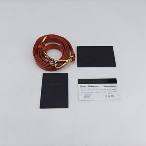 Pre-owned Prada Galleria Orange×red SAFFIANO Leather BN1844 shoulderbag | stylenewstar