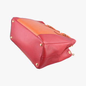 Pre-owned Prada Galleria Orange×red SAFFIANO Leather BN1844 shoulderbag | stylenewstar