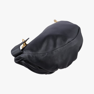 Pre-owned Bottega Veneta The Chain Pouch Black Leather  bum bag/waist bag | stylenewstar