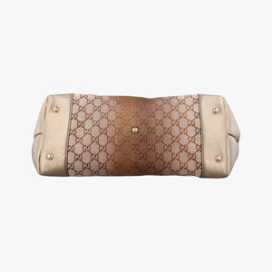 Pre-owned Gucci Heart Bit charm Brown canvas×leather 269956 handbag | stylenewstar