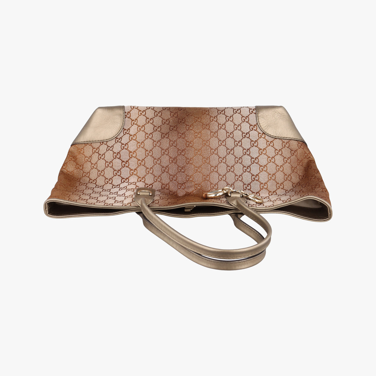 Pre-owned Gucci Heart Bit charm Brown canvas×leather 269956 handbag | stylenewstar