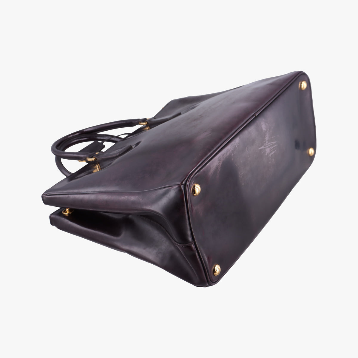 Pre-owned Prada Galleria Purple patent BN2274 handbag | stylenewstar