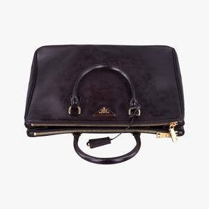 Pre-owned Prada Galleria Purple patent BN2274 handbag | stylenewstar