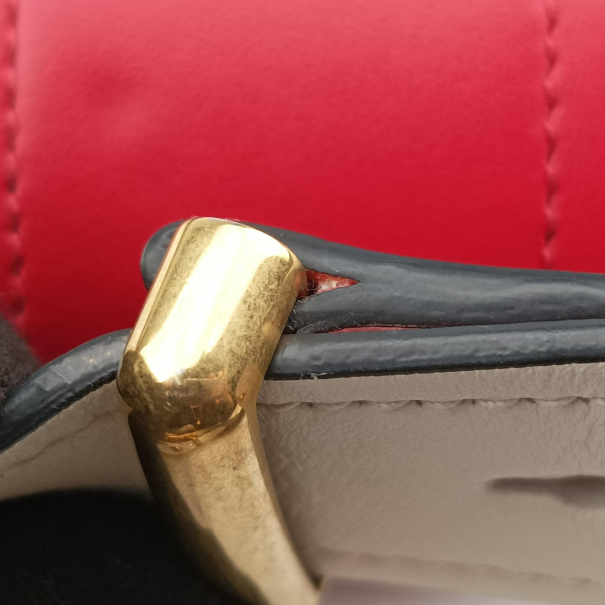 Pre-owned Prada Cahier tassen Leder Multicolour Leather×Denim 1BD045 shoulderbag | stylenewstar