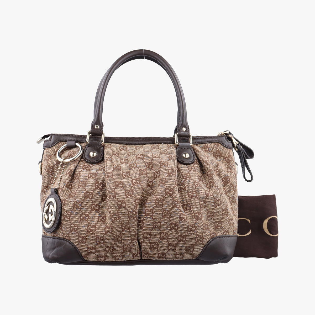 Vintage Gucci Sukey Beige×Brown canvas×leather 247902 handbag | stylenewstar