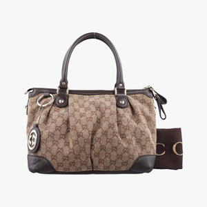 Vintage Gucci Sukey Beige×Brown canvas×leather 247902 handbag | stylenewstar