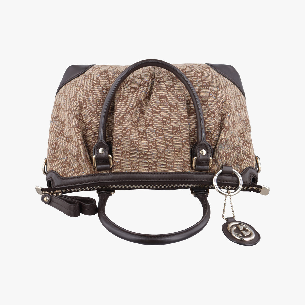Vintage Gucci Sukey Beige×Brown canvas×leather 247902 handbag | stylenewstar