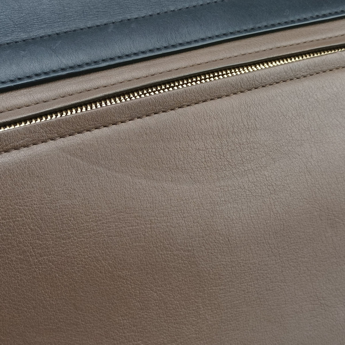 Vintage Celine Trapeze Beige × Black × Brown Suede × leather  handbag | stylenewstar