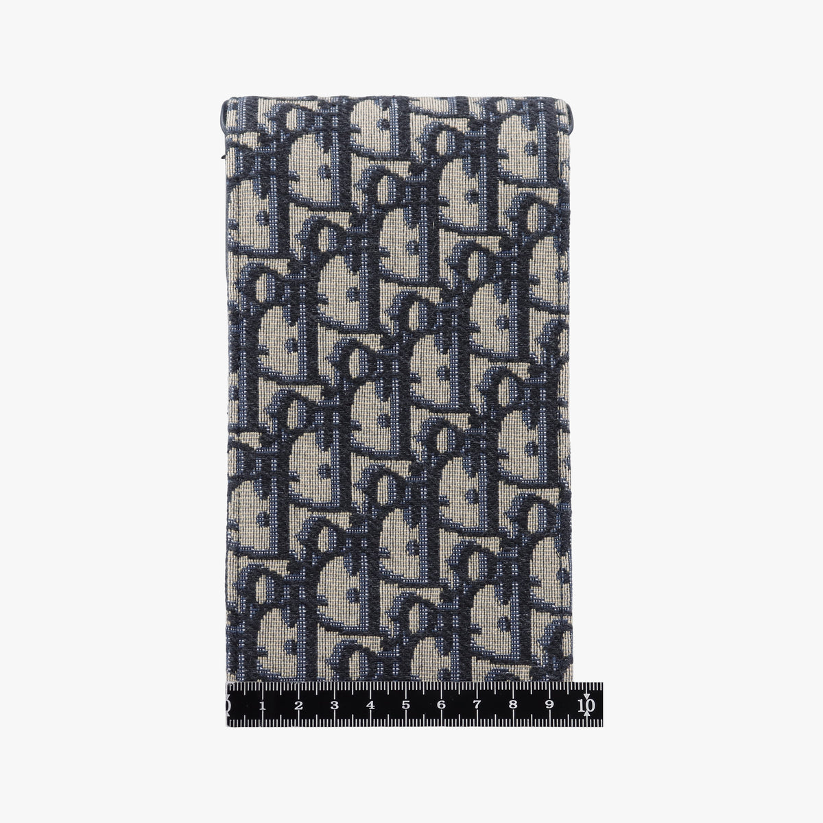 Pre-owned Christian Dior Saddle Phone holder Navy jacquard×Leather  shoulderbag | stylenewstar