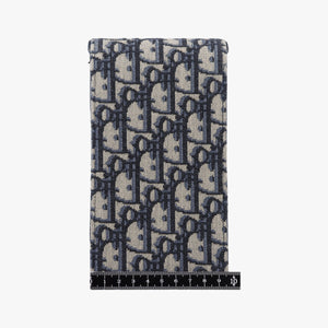 Pre-owned Christian Dior Saddle Phone holder Navy jacquard×Leather  shoulderbag | stylenewstar