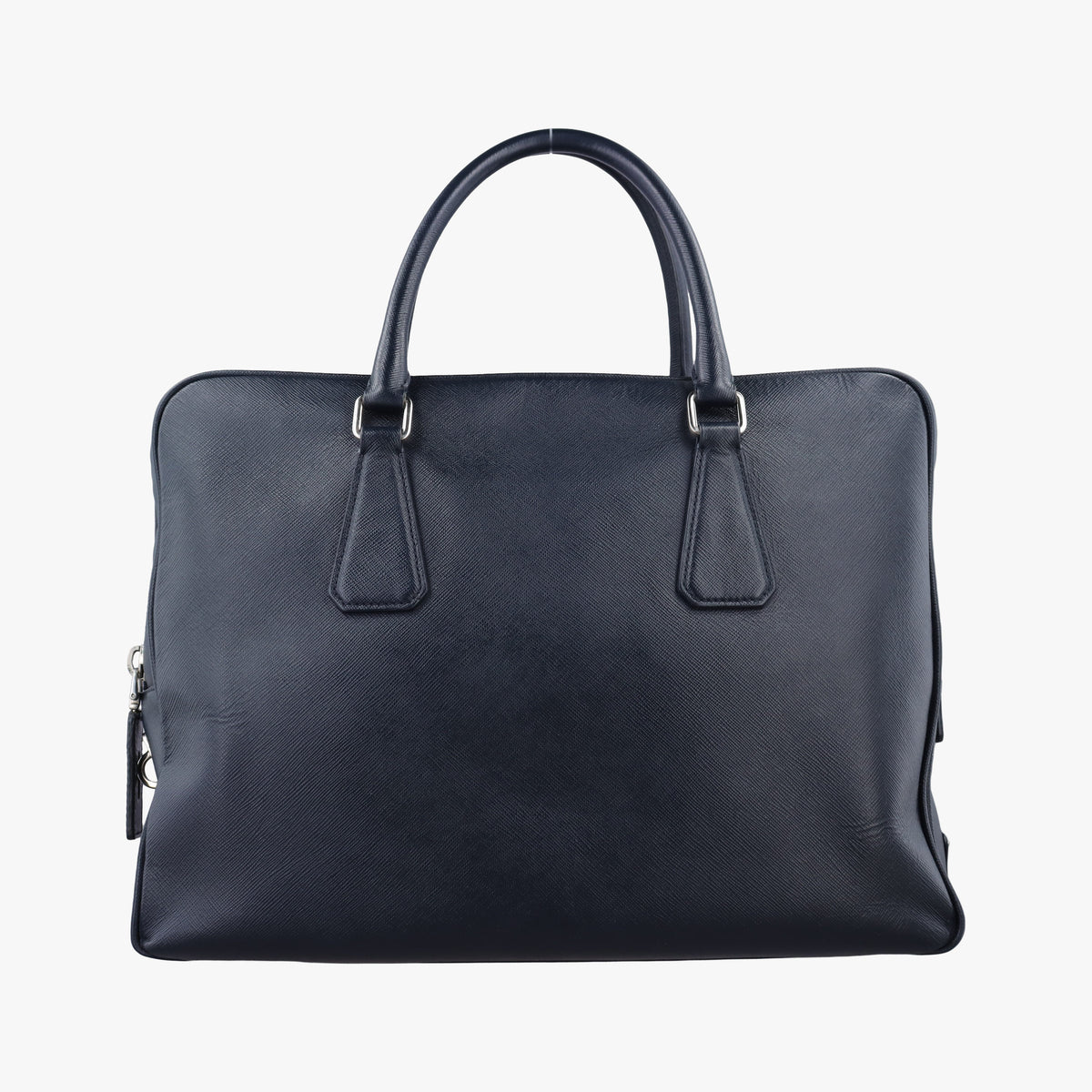 Vintage Prada business bag briefcase Navy SAFFIANO Leather 2VE363 handbag | stylenewstar