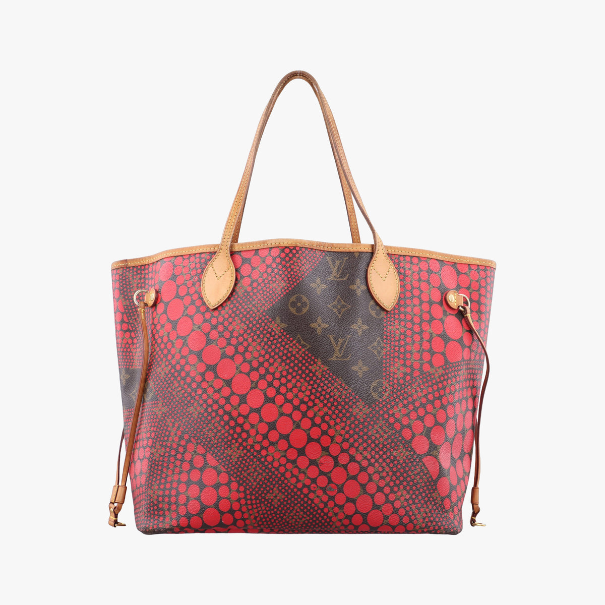 Vintage Louis Vuitton NEVERFULL MM Brown×Rouge Monogram Wave Dot M40686 shoulderbag | stylenewstar
