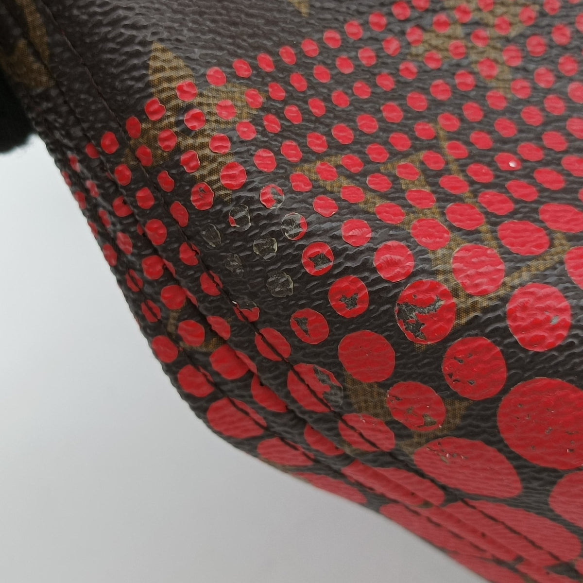 Vintage Louis Vuitton NEVERFULL MM Brown×Rouge Monogram Wave Dot M40686 shoulderbag | stylenewstar