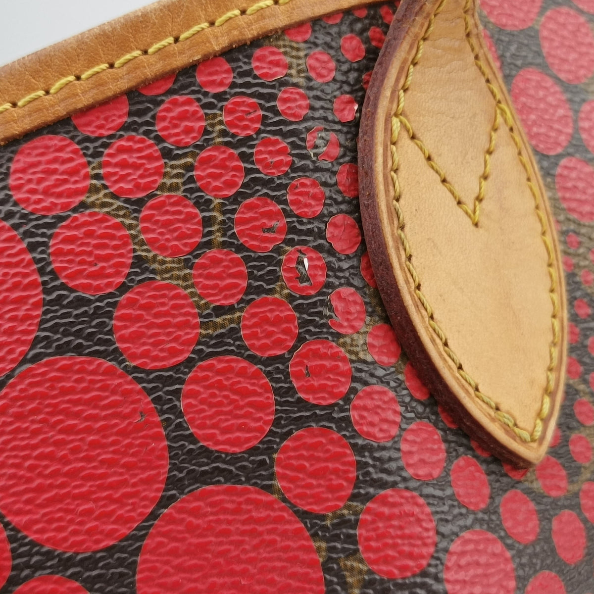 Vintage Louis Vuitton NEVERFULL MM Brown×Rouge Monogram Wave Dot M40686 shoulderbag | stylenewstar