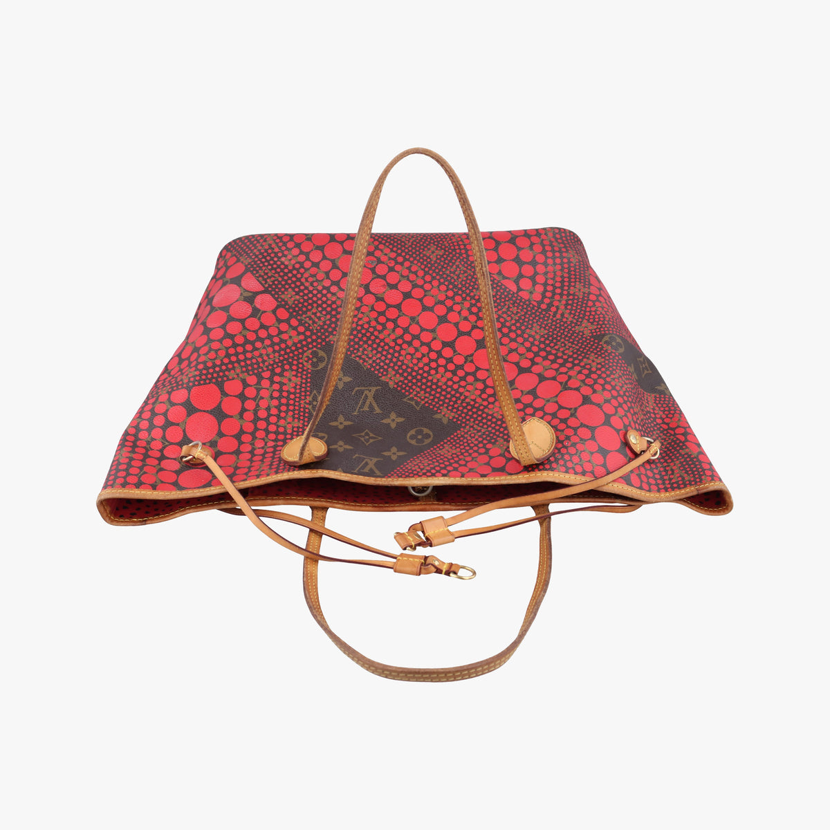 Vintage Louis Vuitton NEVERFULL MM Brown×Rouge Monogram Wave Dot M40686 shoulderbag | stylenewstar