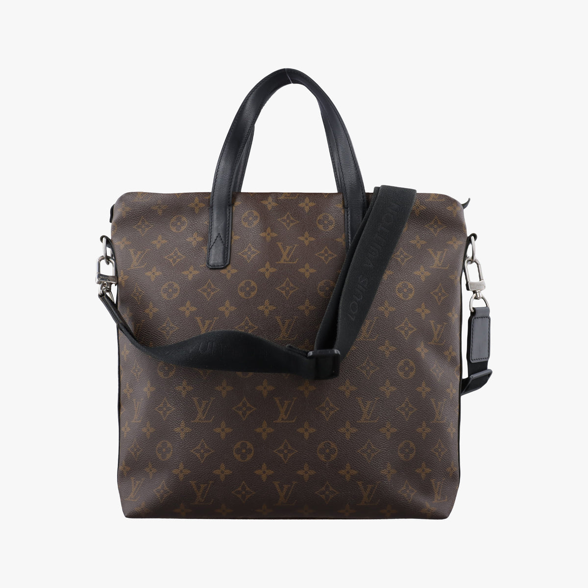 Pre-owned Louis Vuitton KITAN Brown×black Monogram Macassar M40388 shoulderbag | stylenewstar