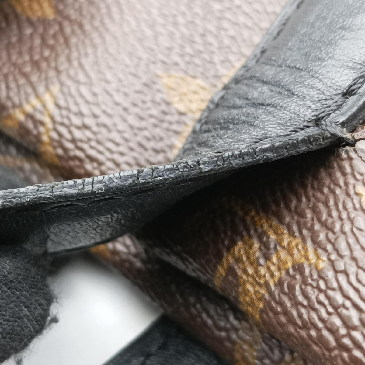 Pre-owned Louis Vuitton KITAN Brown×black Monogram Macassar M40388 shoulderbag | stylenewstar