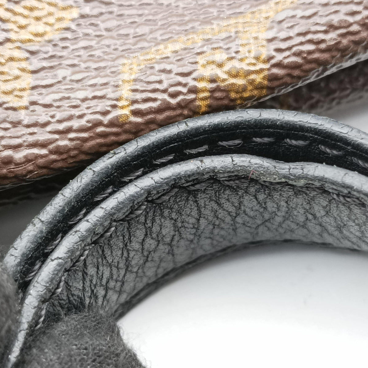 Pre-owned Louis Vuitton KITAN Brown×black Monogram Macassar M40388 shoulderbag | stylenewstar