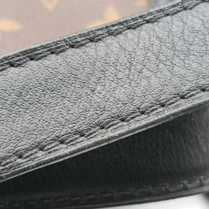 Pre-owned Louis Vuitton KITAN Brown×black Monogram Macassar M40388 shoulderbag | stylenewstar