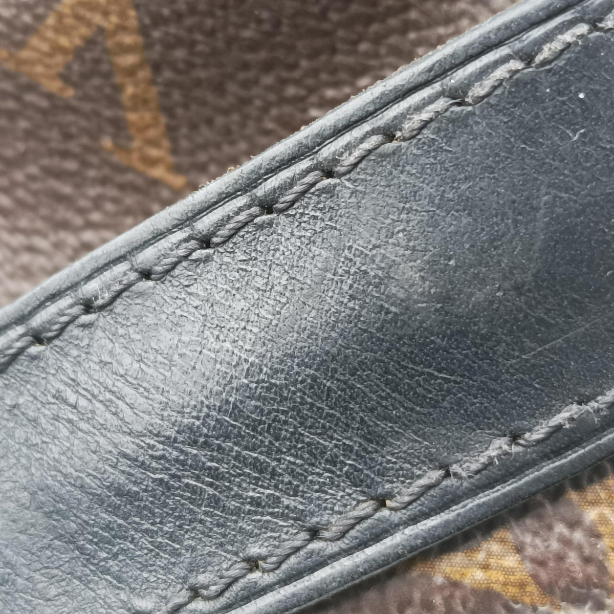 Pre-owned Louis Vuitton KITAN Brown×black Monogram Macassar M40388 shoulderbag | stylenewstar