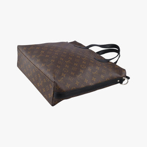Pre-owned Louis Vuitton KITAN Brown×black Monogram Macassar M40388 shoulderbag | stylenewstar